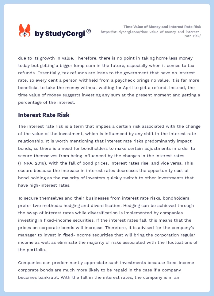 Time Value of Money and Interest Rate Risk. Page 2
