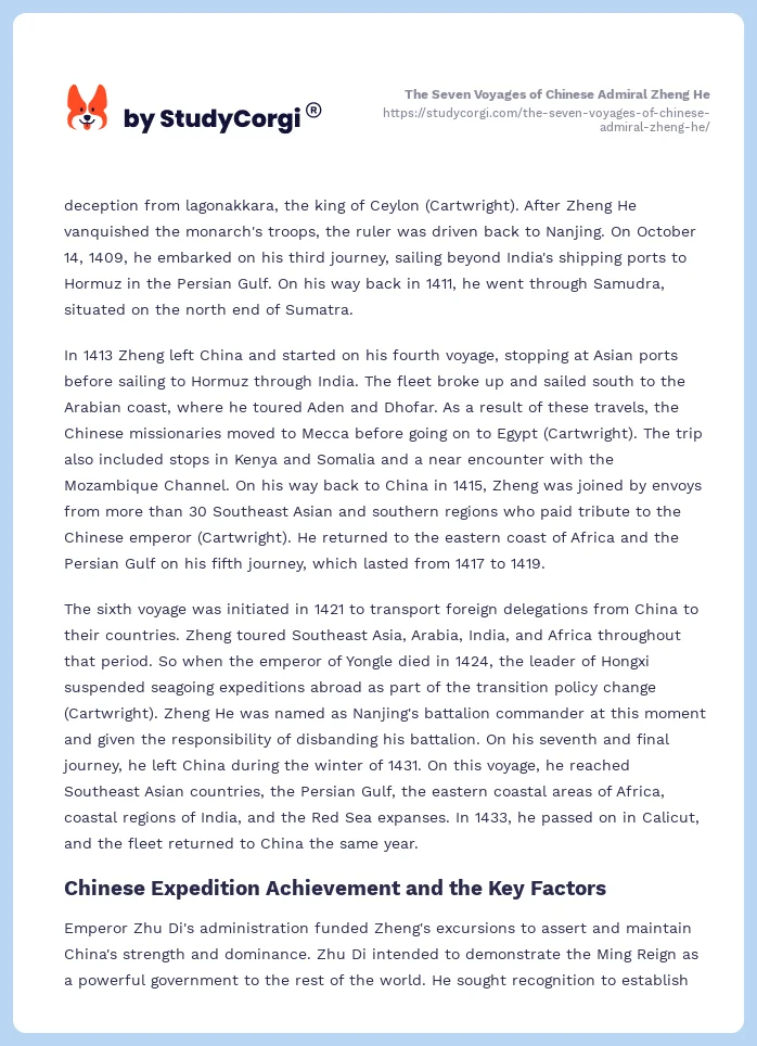 The Seven Voyages of Chinese Admiral Zheng He. Page 2