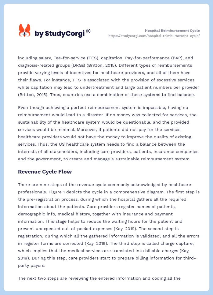 Hospital Reimbursement Cycle. Page 2