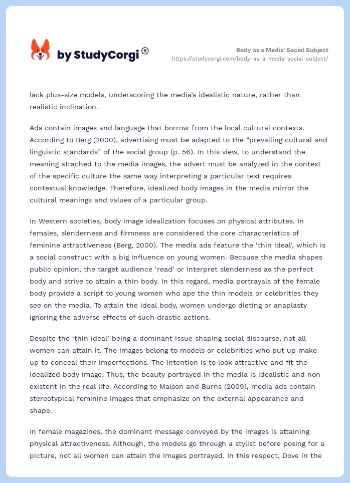 Body as a Media' Social Subject. Page 2