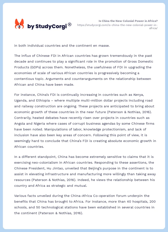 Is China the New Colonial Power in Africa?. Page 2