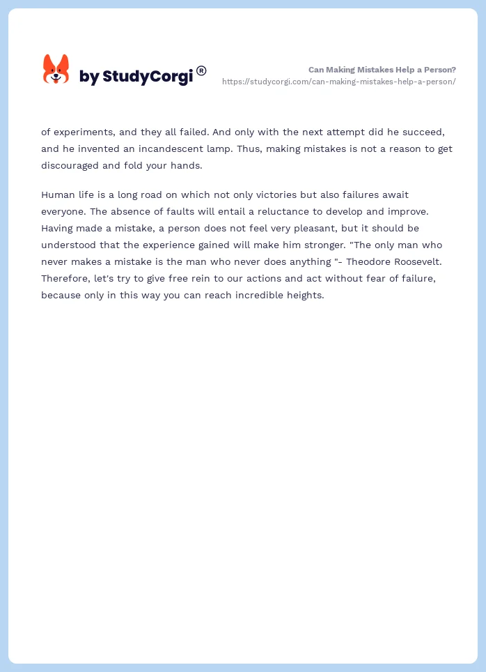 Can Making Mistakes Help a Person?. Page 2