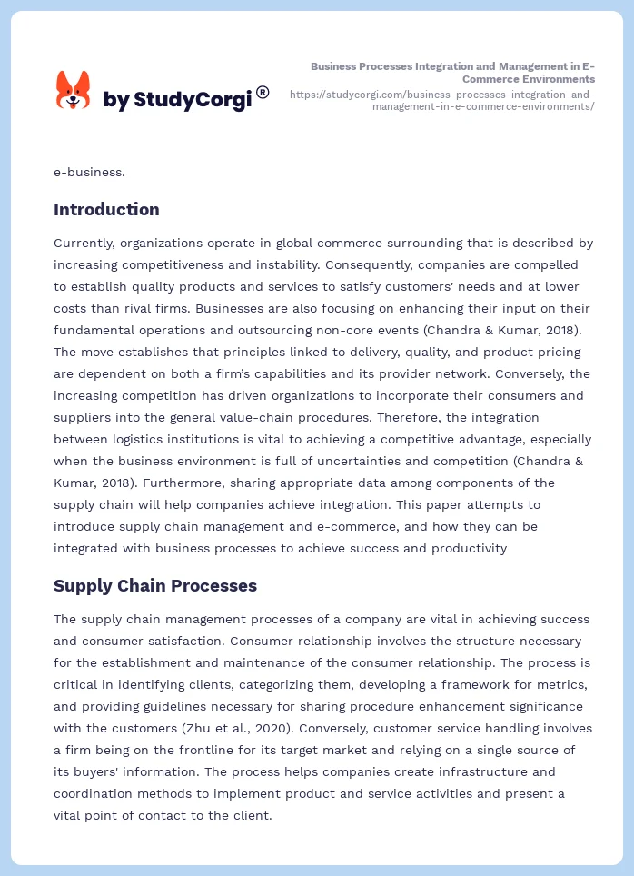 Business Processes Integration and Management in E-Commerce Environments. Page 2