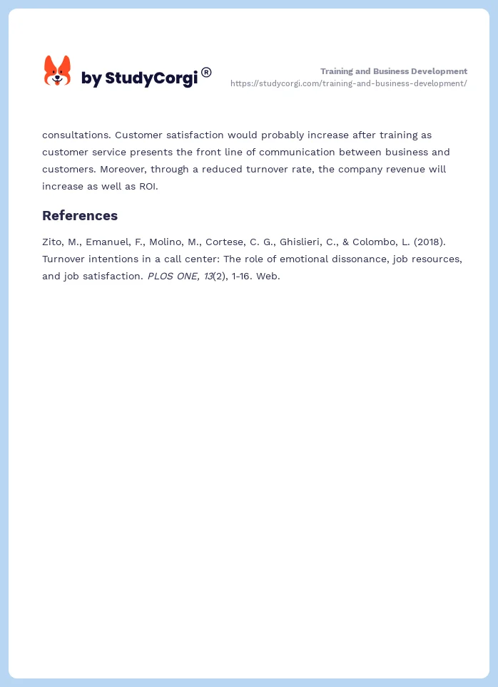 Training and Business Development. Page 2
