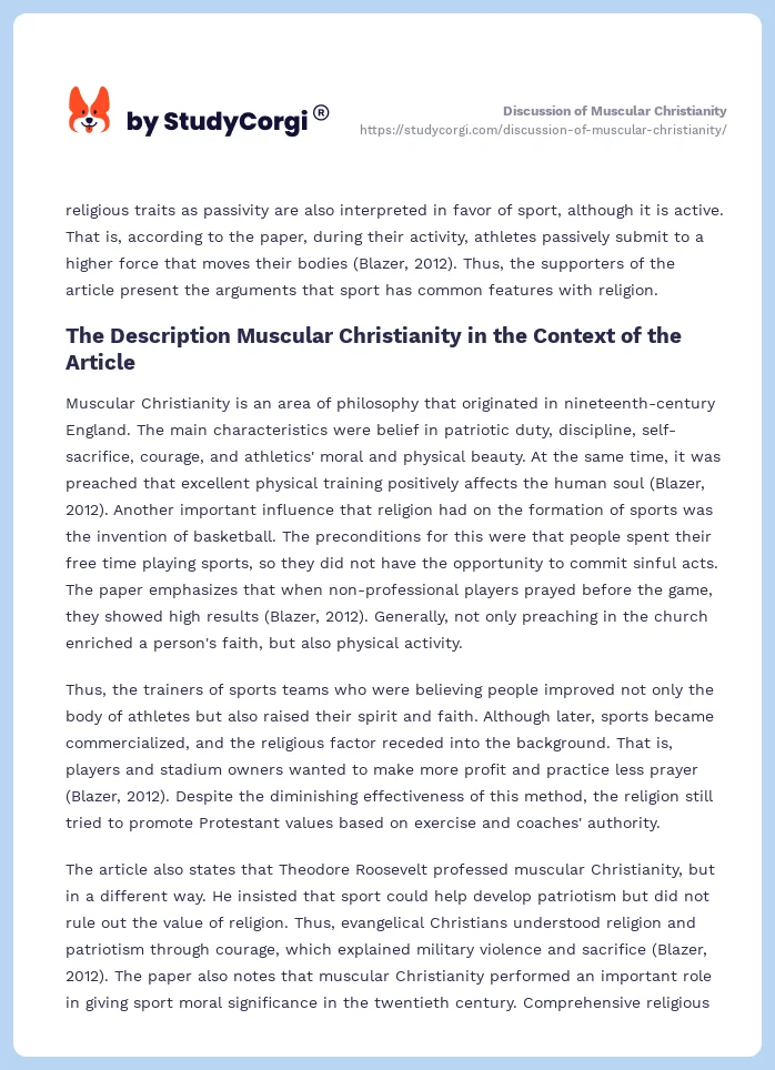 Discussion of Muscular Christianity. Page 2