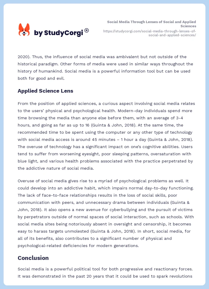 Social Media Through Lenses of Social and Applied Sciences. Page 2