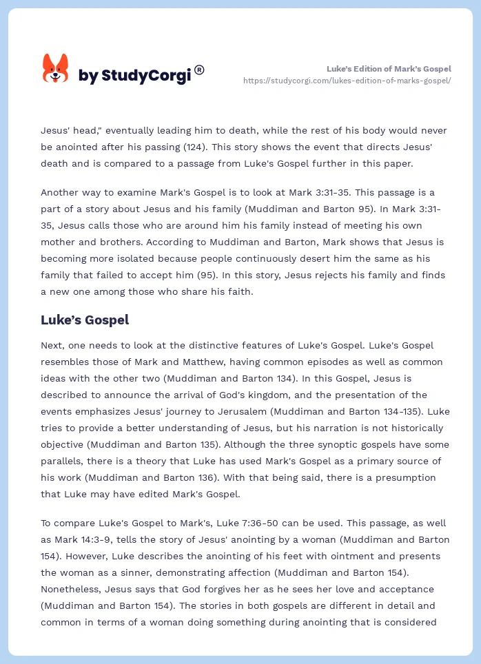 Luke’s Edition of Mark’s Gospel. Page 2