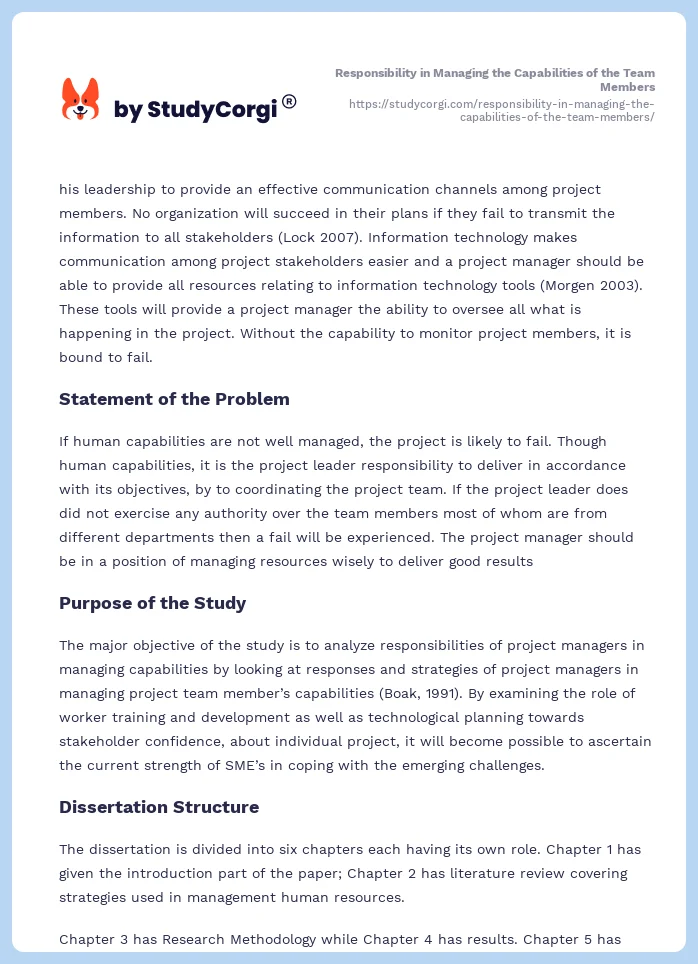 Responsibility in Managing the Capabilities of the Team Members. Page 2