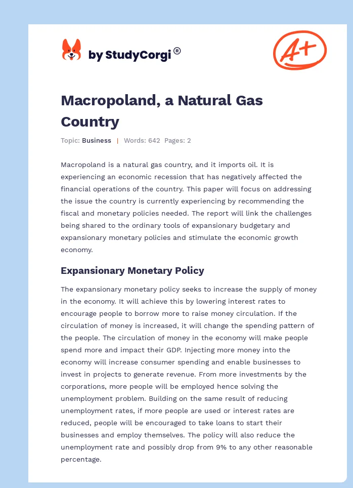 Macropoland, a Natural Gas Country. Page 1