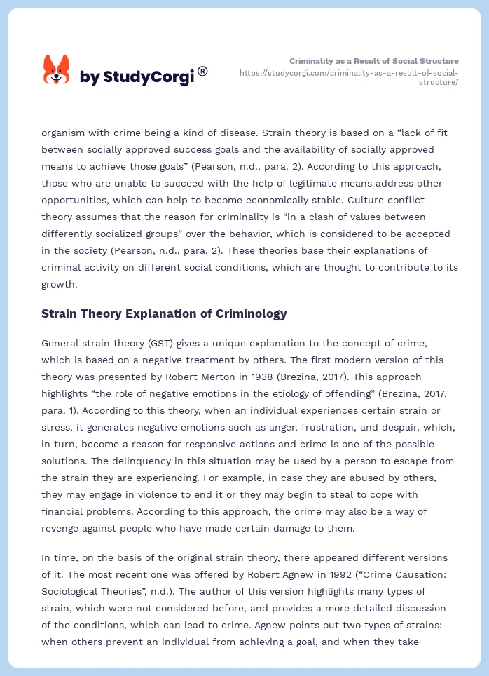 Criminality as a Result of Social Structure. Page 2