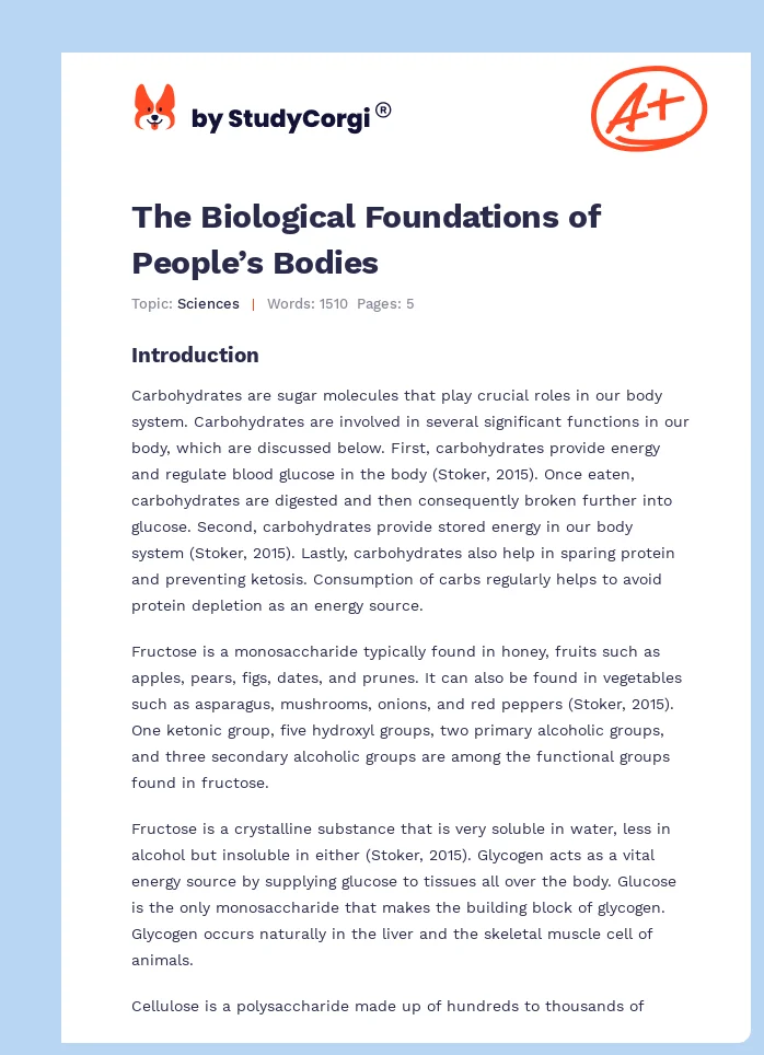 The Biological Foundations of People’s Bodies. Page 1