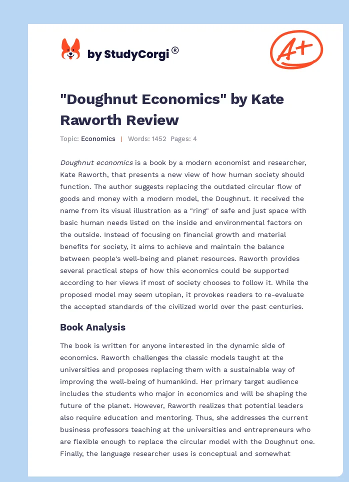 "Doughnut Economics" by Kate Raworth Review. Page 1