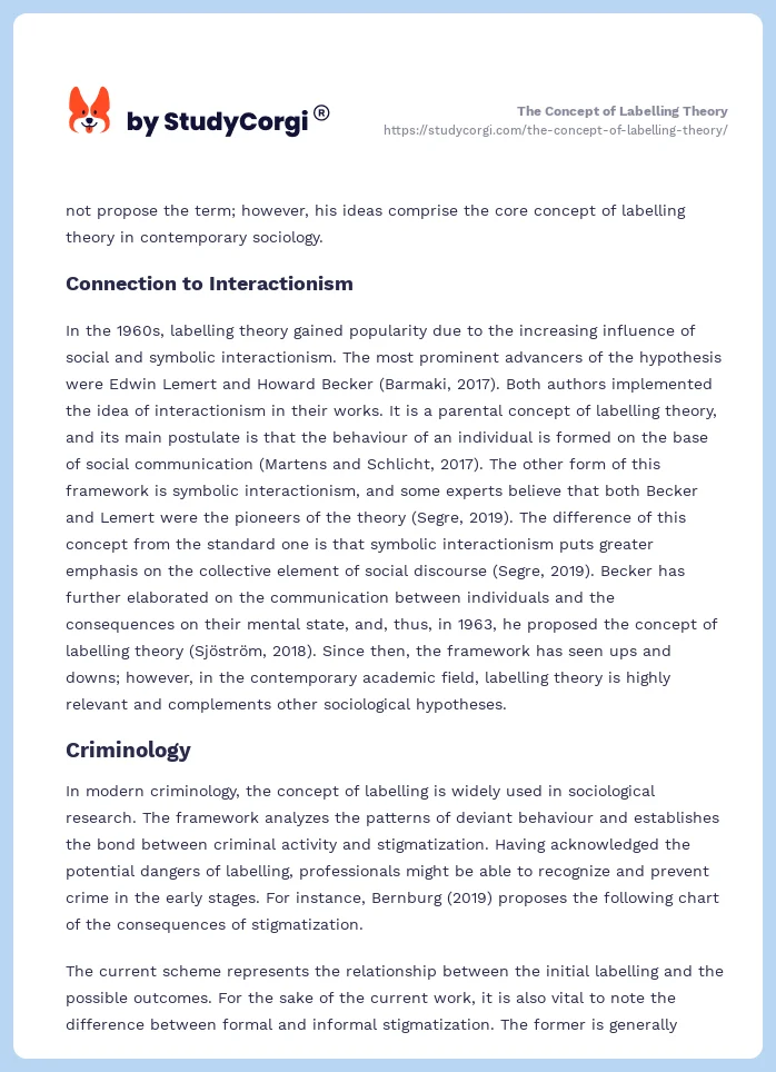 The Concept of Labelling Theory. Page 2