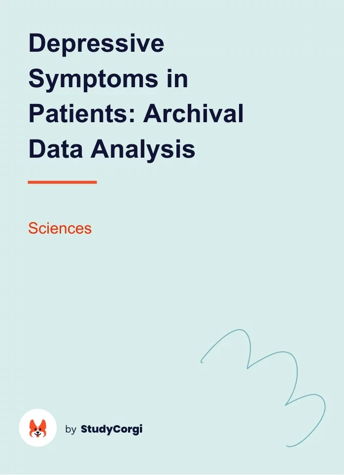 Depressive Symptoms in Patients: Archival Data Analysis. Page 1