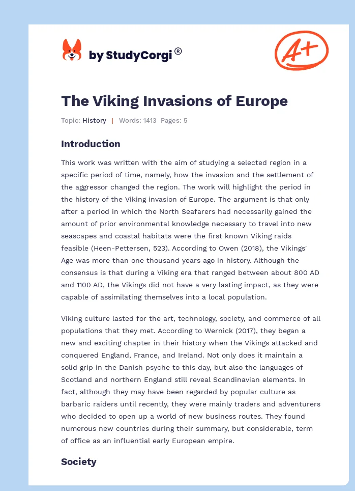 The Viking Invasions of Europe. Page 1