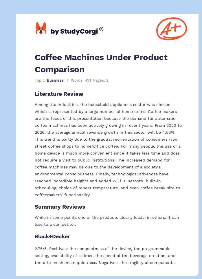 Coffee Machines Under Product Comparison. Page 1