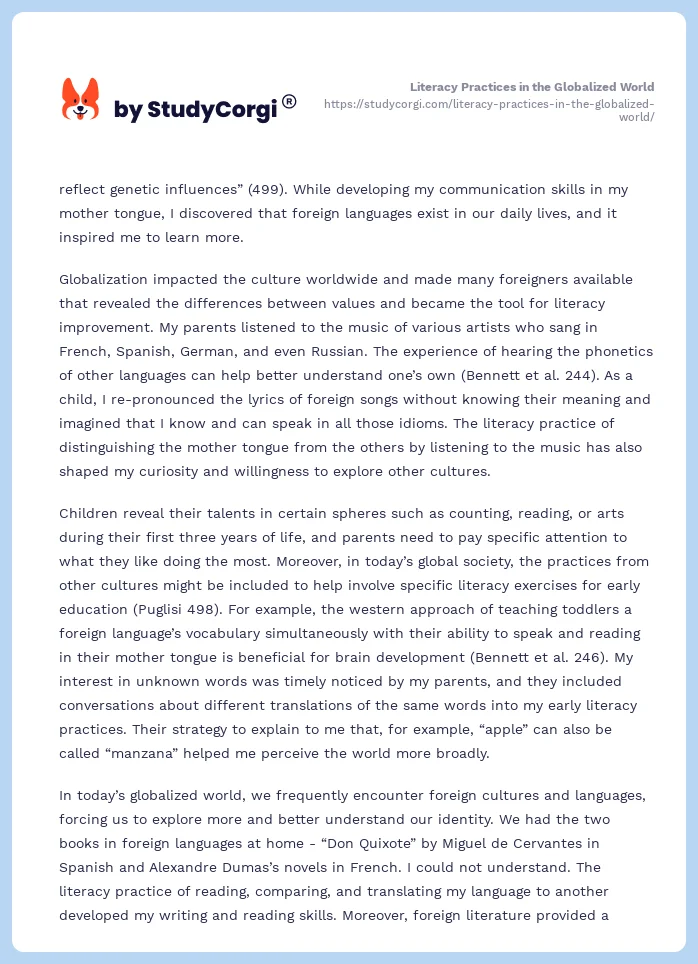 Literacy Practices in the Globalized World. Page 2
