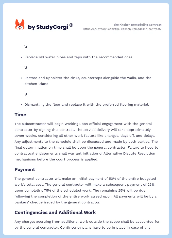 The Kitchen Remodeling Contract Page2.webp