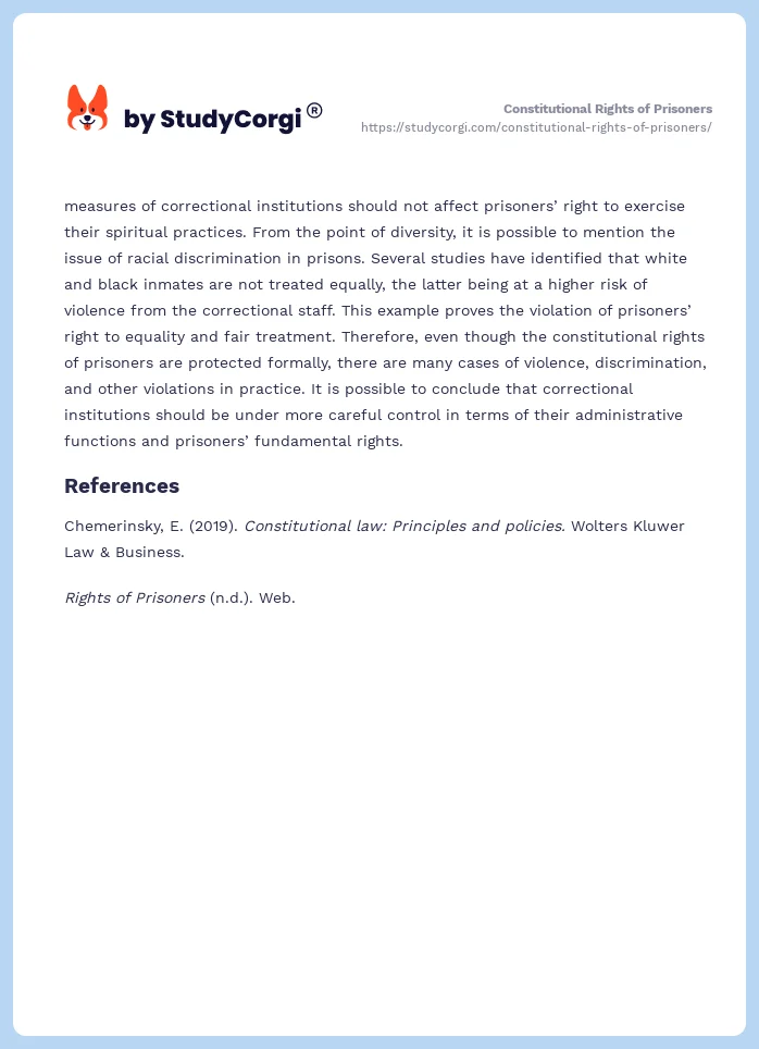 Constitutional Rights of Prisoners. Page 2