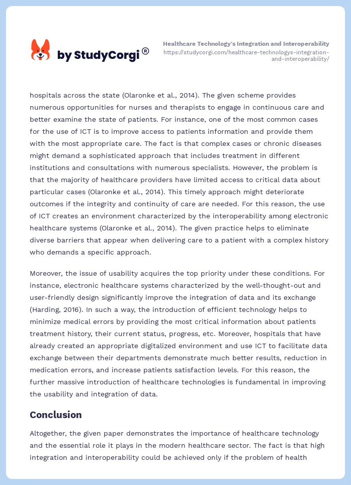 Healthcare Technology's Integration and Interoperability. Page 2
