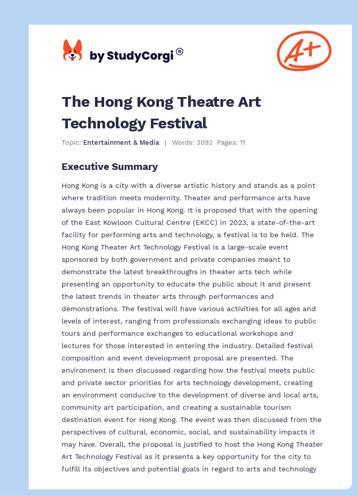 The Hong Kong Theatre Art Technology Festival. Page 1