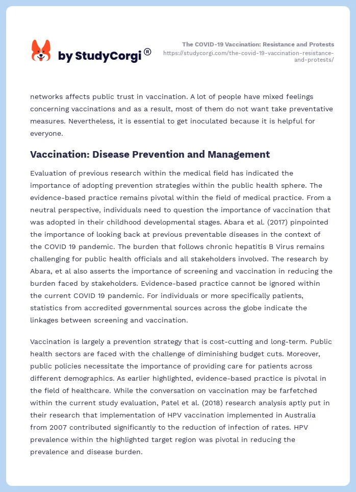 The COVID-19 Vaccination: Resistance and Protests. Page 2
