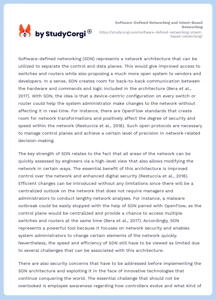 Software-Defined Networking and Intent-Based Networking. Page 2