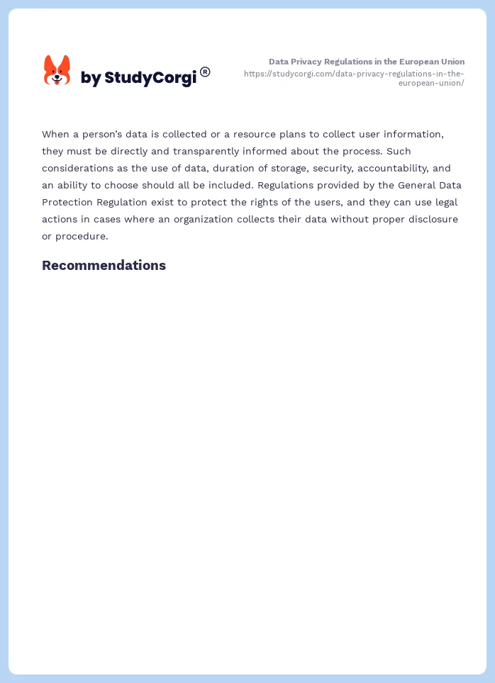 Data Privacy Regulations in the European Union. Page 2