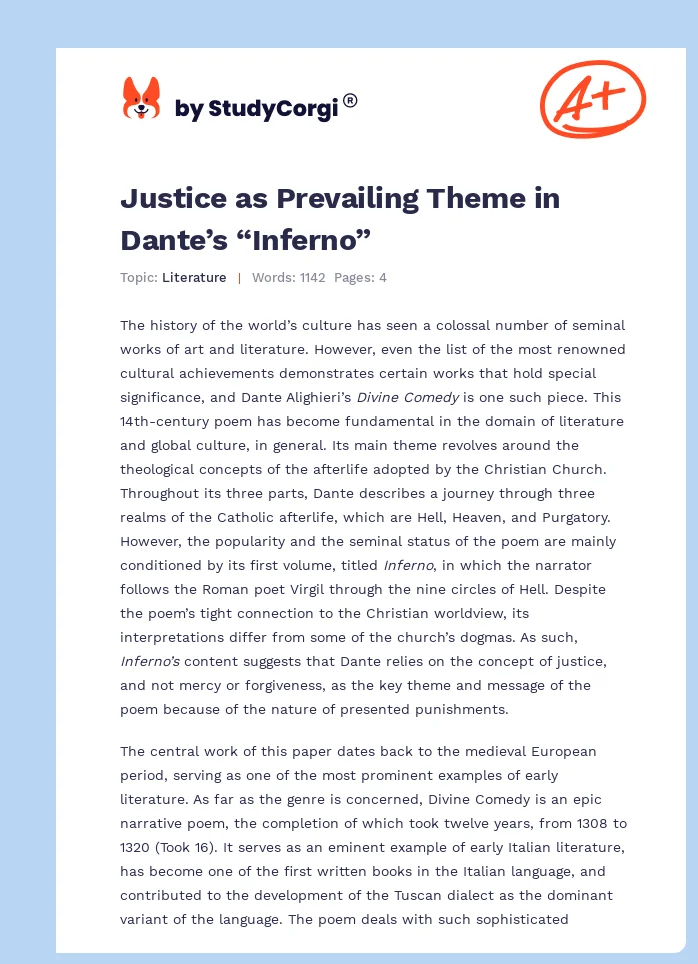 Justice in Dante's Inferno: Theme & Quotes - Video & Lesson Transcript