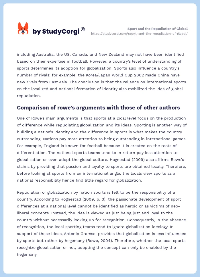 Sport and the Repudiation of Global. Page 2