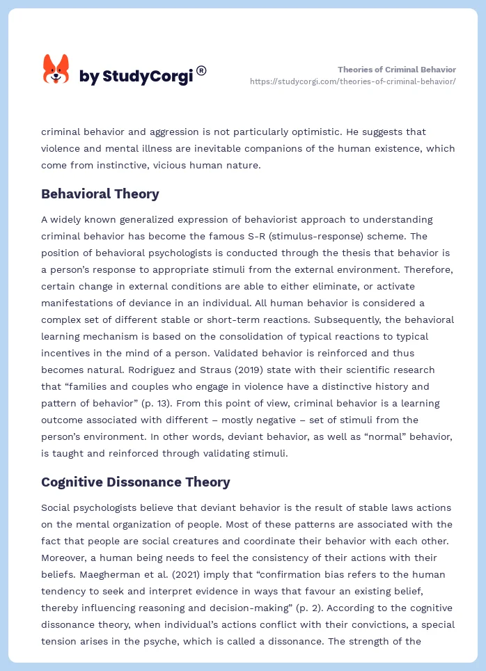 Theories of Criminal Behavior. Page 2