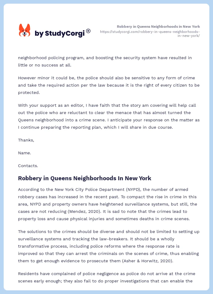 Robbery in Queens Neighborhoods in New York. Page 2
