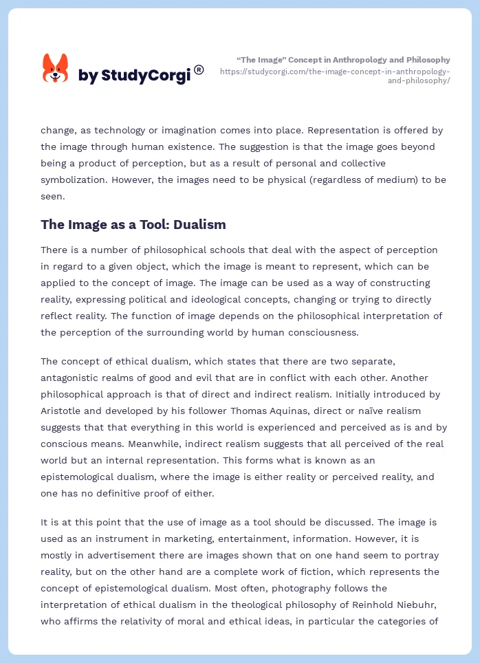 “The Image” Concept in Anthropology and Philosophy. Page 2