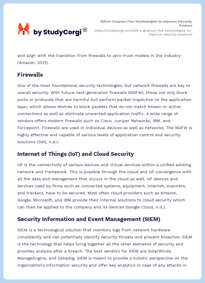 Sifers-Grayson Five Technologies to Improve Security Posture. Page 2