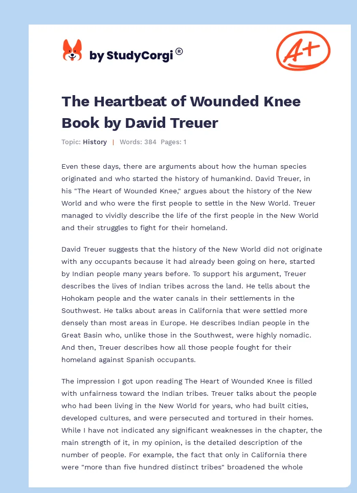 The Heartbeat of Wounded Knee Book by David Treuer. Page 1