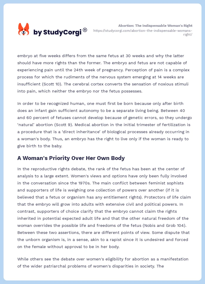 Abortion: The Indispensable Woman's Right. Page 2
