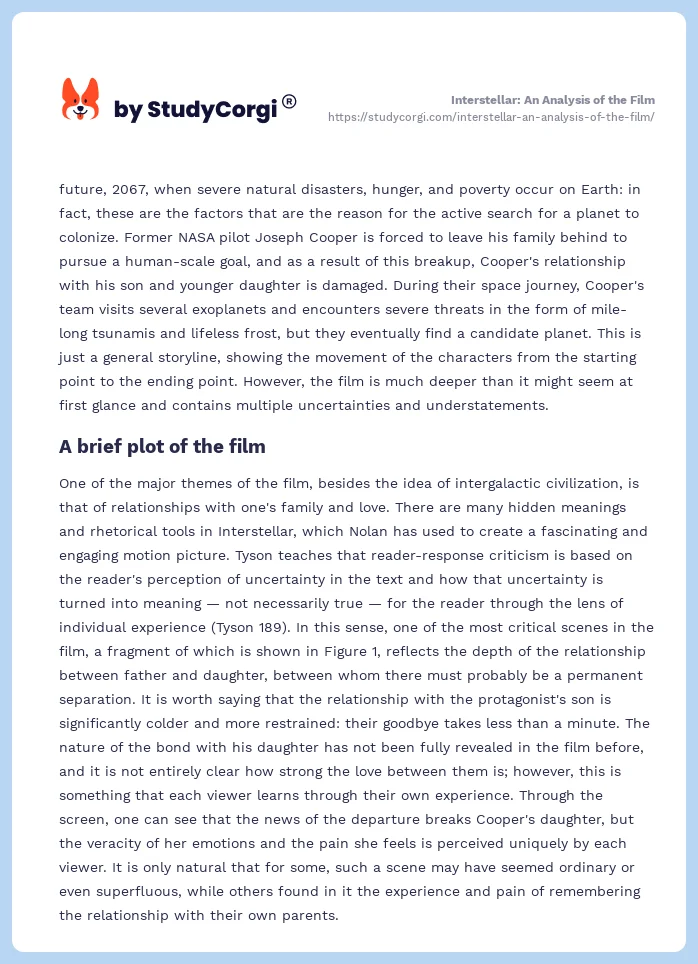 Interstellar: An Analysis of the Film. Page 2