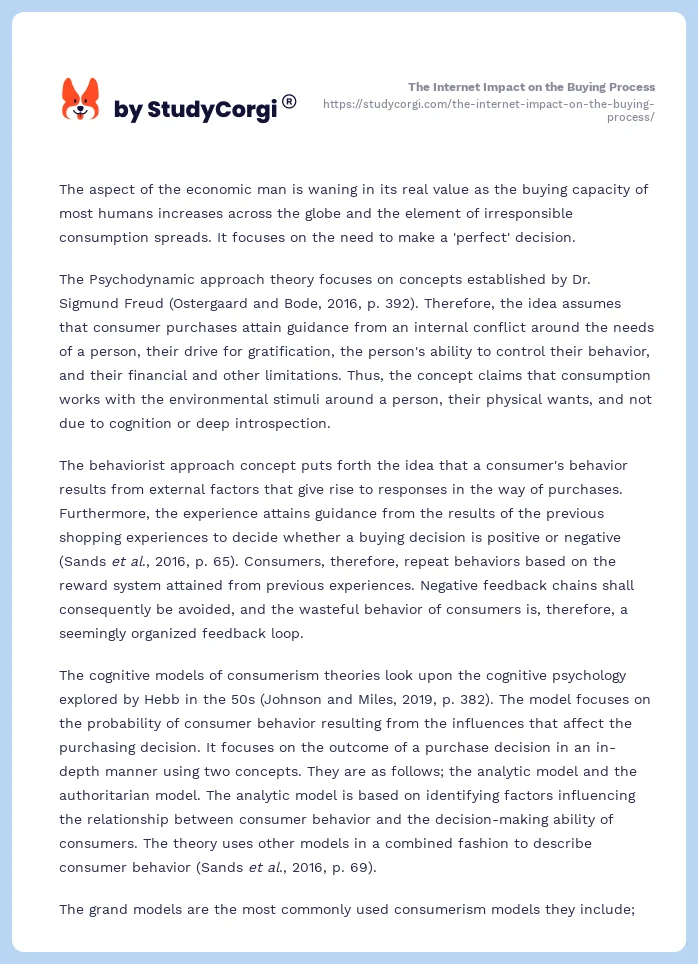 The Internet Impact on the Buying Process. Page 2