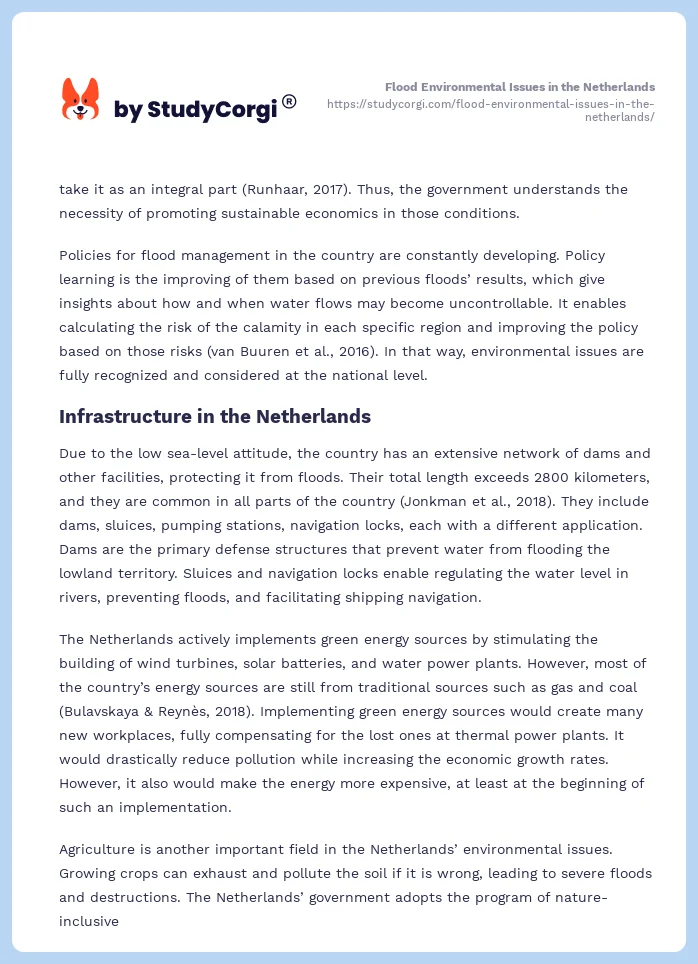 Flood Environmental Issues in the Netherlands. Page 2