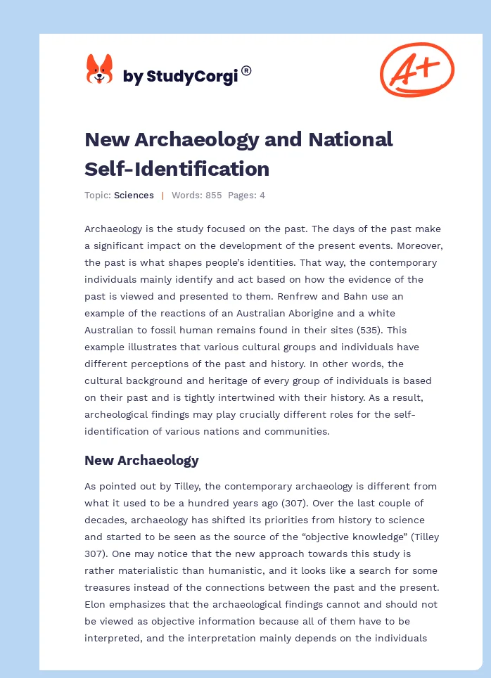 New Archaeology and National Self-Identification. Page 1