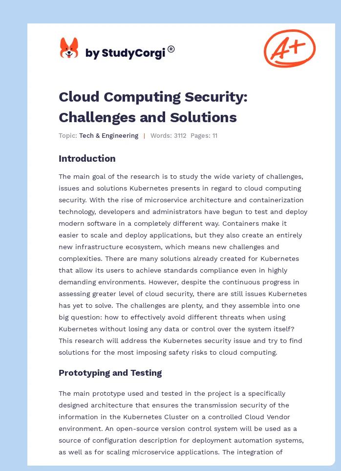 Cloud Computing Security: Challenges and Solutions. Page 1