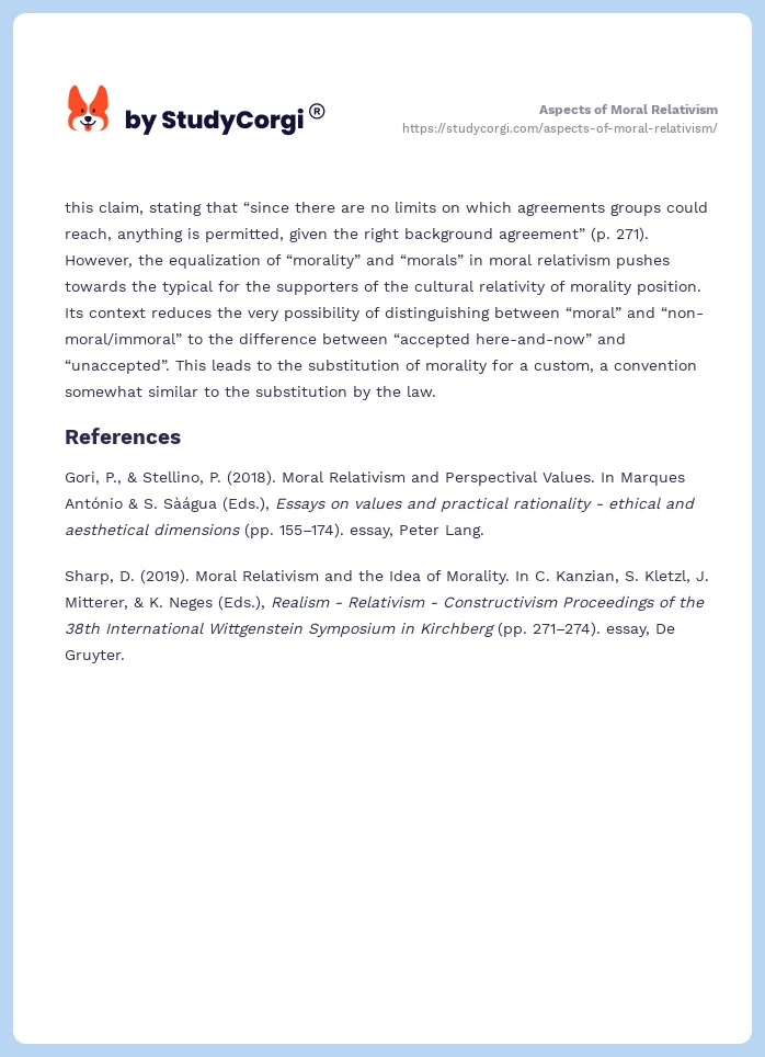 Aspects of Moral Relativism. Page 2