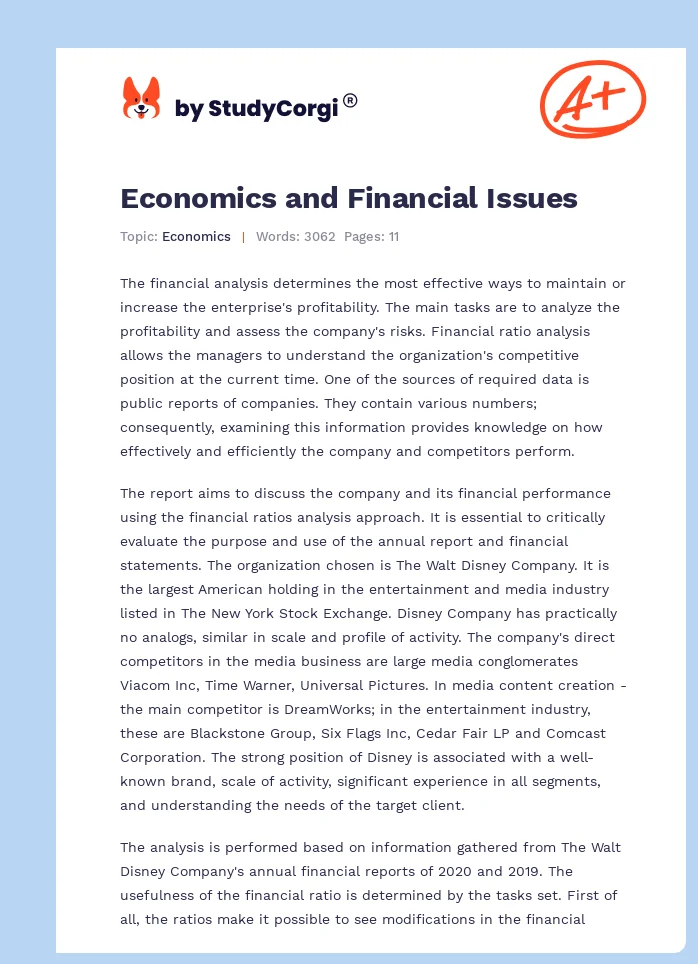 Economics and Financial Issues. Page 1