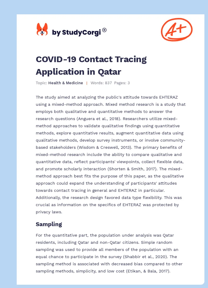 COVID-19 Contact Tracing Application in Qatar. Page 1