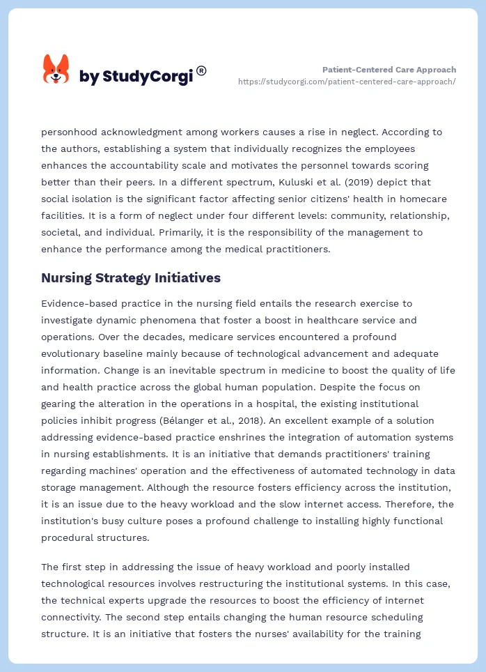 Patient-Centered Care Approach. Page 2