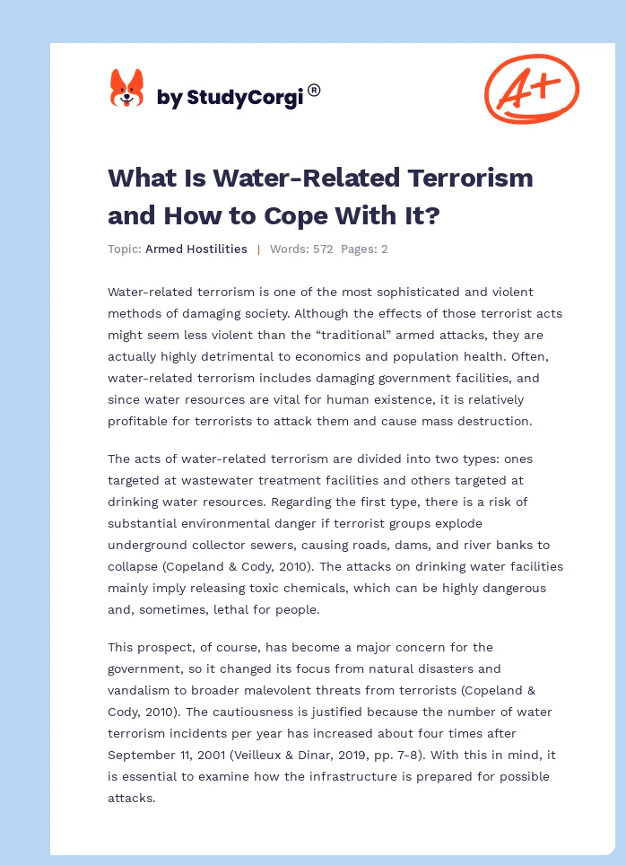 What Is Water-Related Terrorism and How to Cope With It?. Page 1