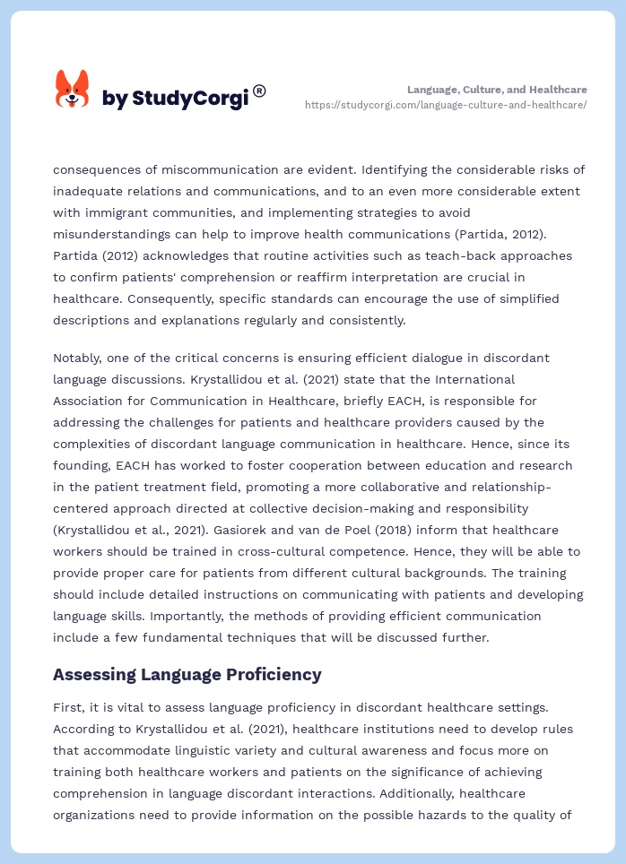 Language, Culture, and Healthcare. Page 2