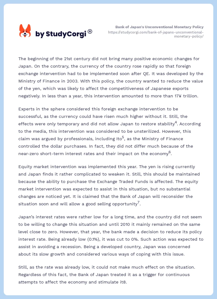 Bank of Japan's Unconventional Monetary Policy. Page 2