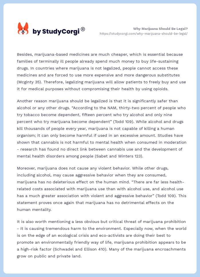 Why Marijuana Should Be Legal?. Page 2