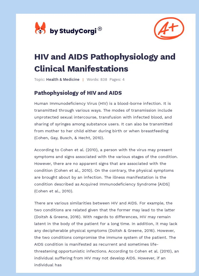 HIV and AIDS Pathophysiology and Clinical Manifestations. Page 1
